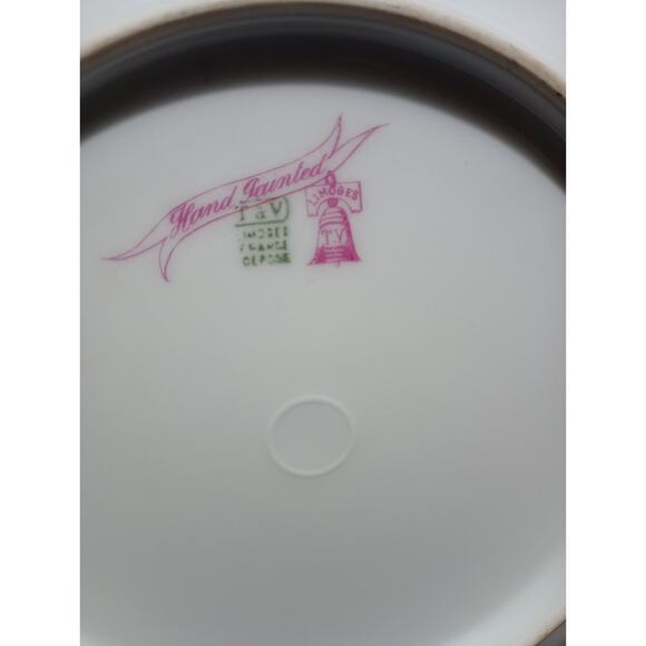 Tressemanes & Vogt T&V Limoges Hand Painted Floral Porcelain Plate - Picture 6 of 7